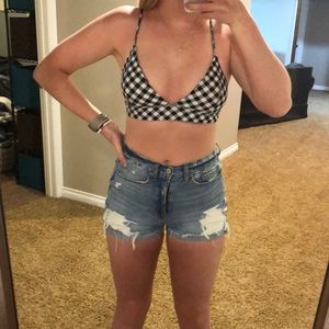 Cupshe checkered bikini top